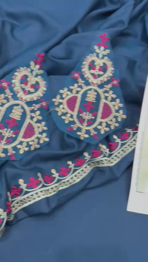 CROSS STITCH EMBROIDERED 3PC