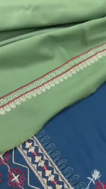 DHANAK 3PC EMBROIDERED