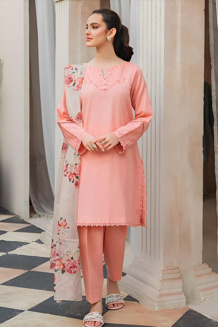 DHANAK 3PC EMBROIDERED