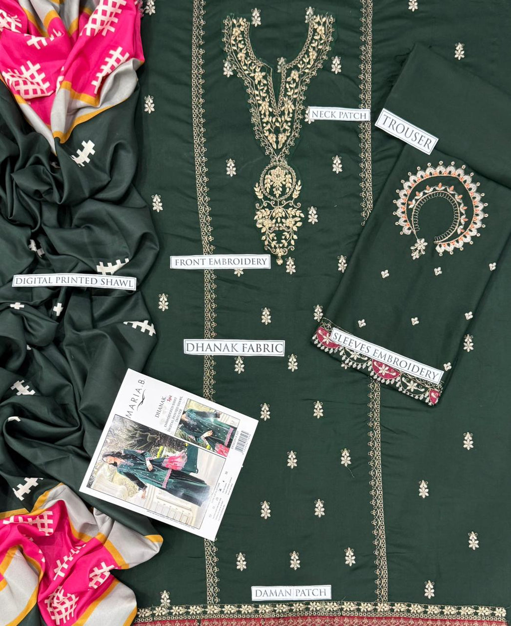 CROSS STITCH EMBROIDERED 3 PC