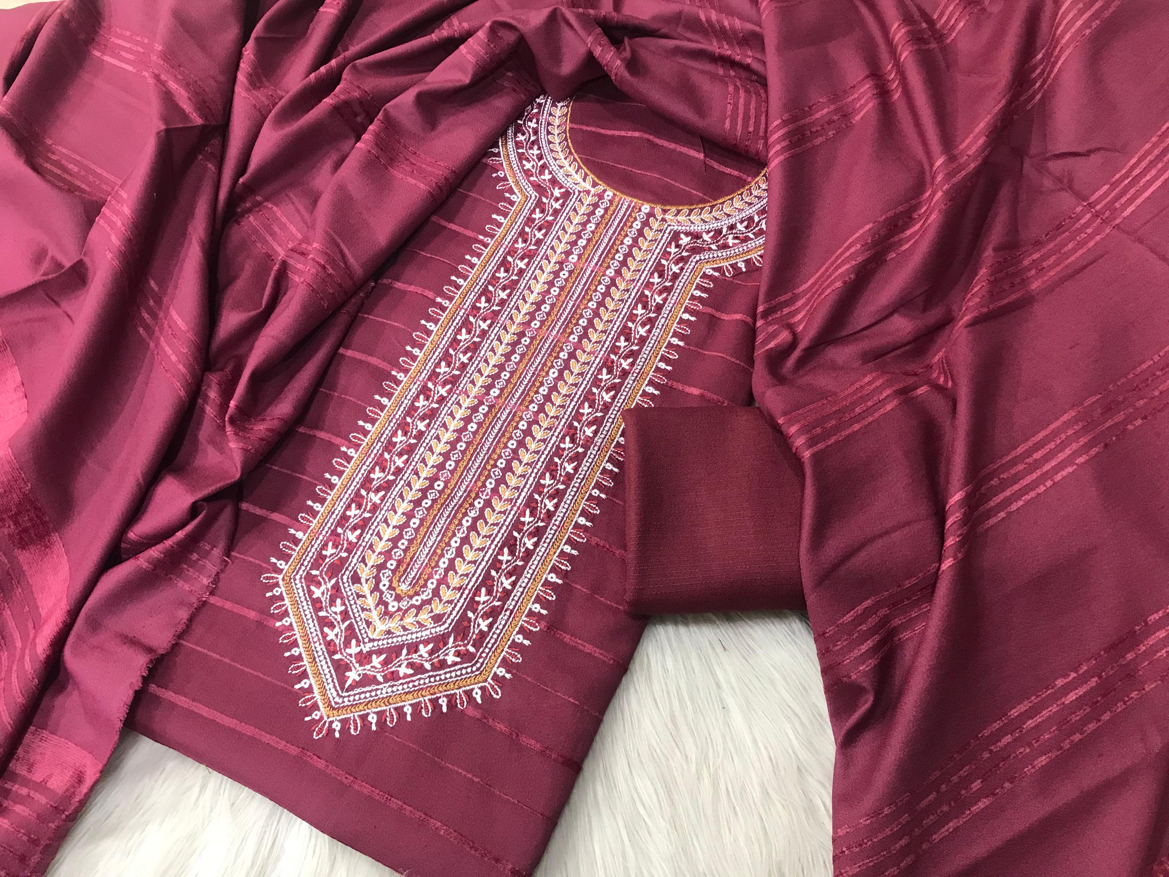 DHANAK Valvet 3PC EMBROIDERED