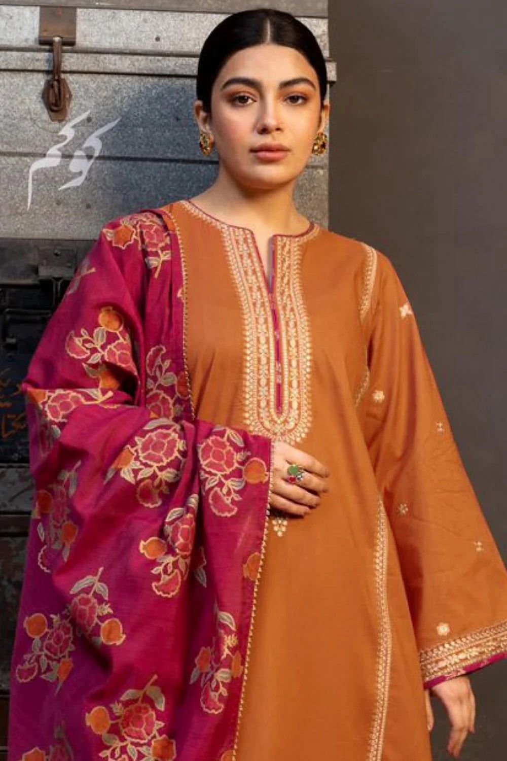 DHANAK 3PC EMBROIDERED