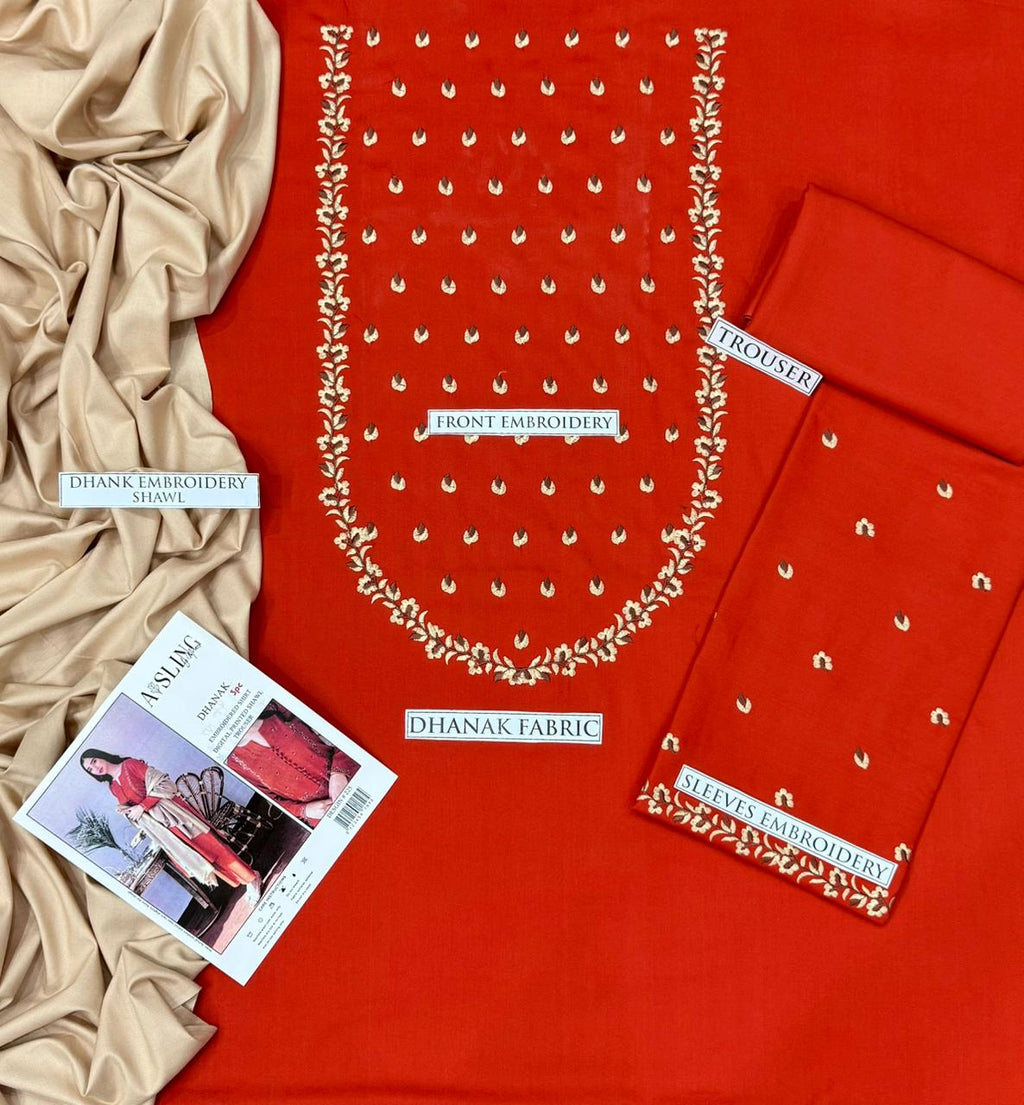 DHANAK 3PC EMBROIDERED