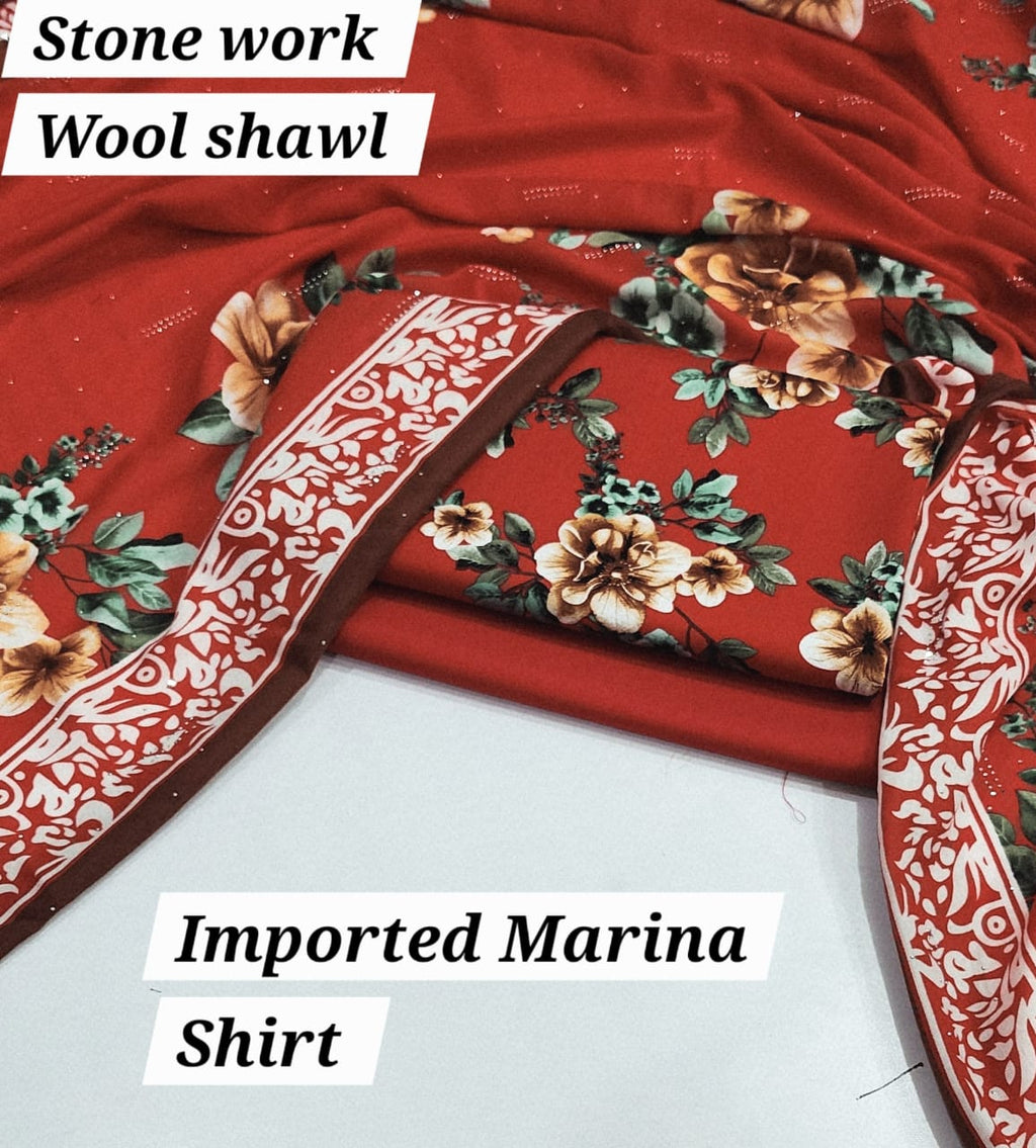 Marina 3 Pc with Wool shawl