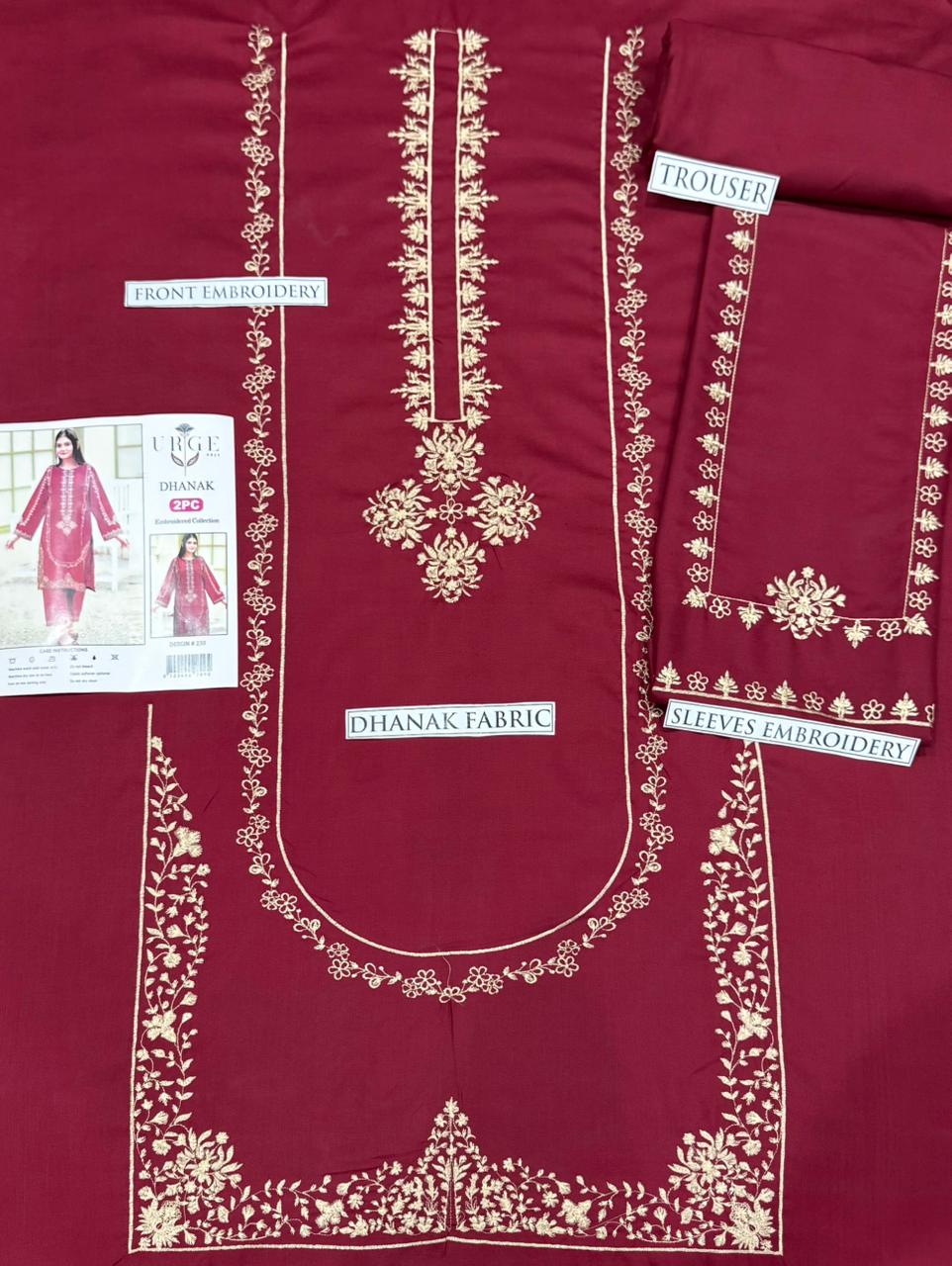 DHANAK 2PC EMBROIDERED