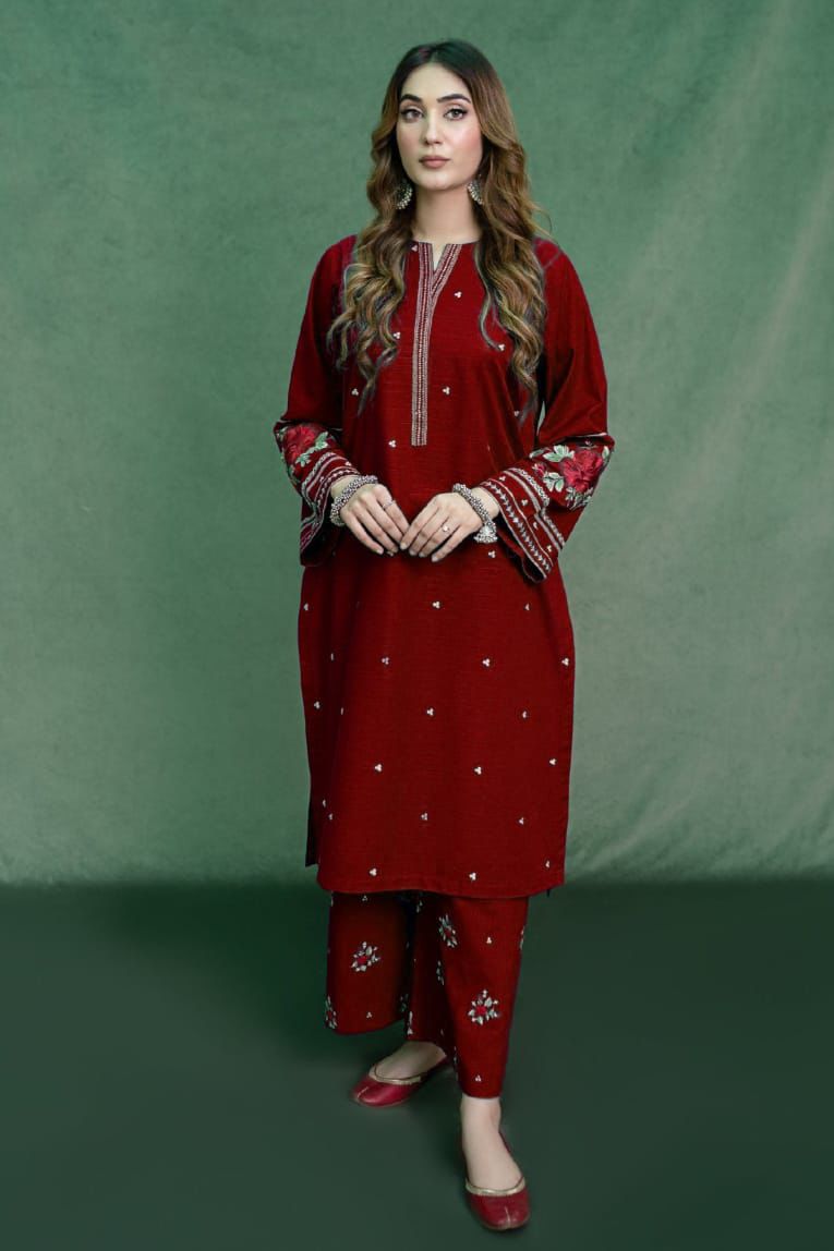 DHANAK 2PC EMBROIDERED