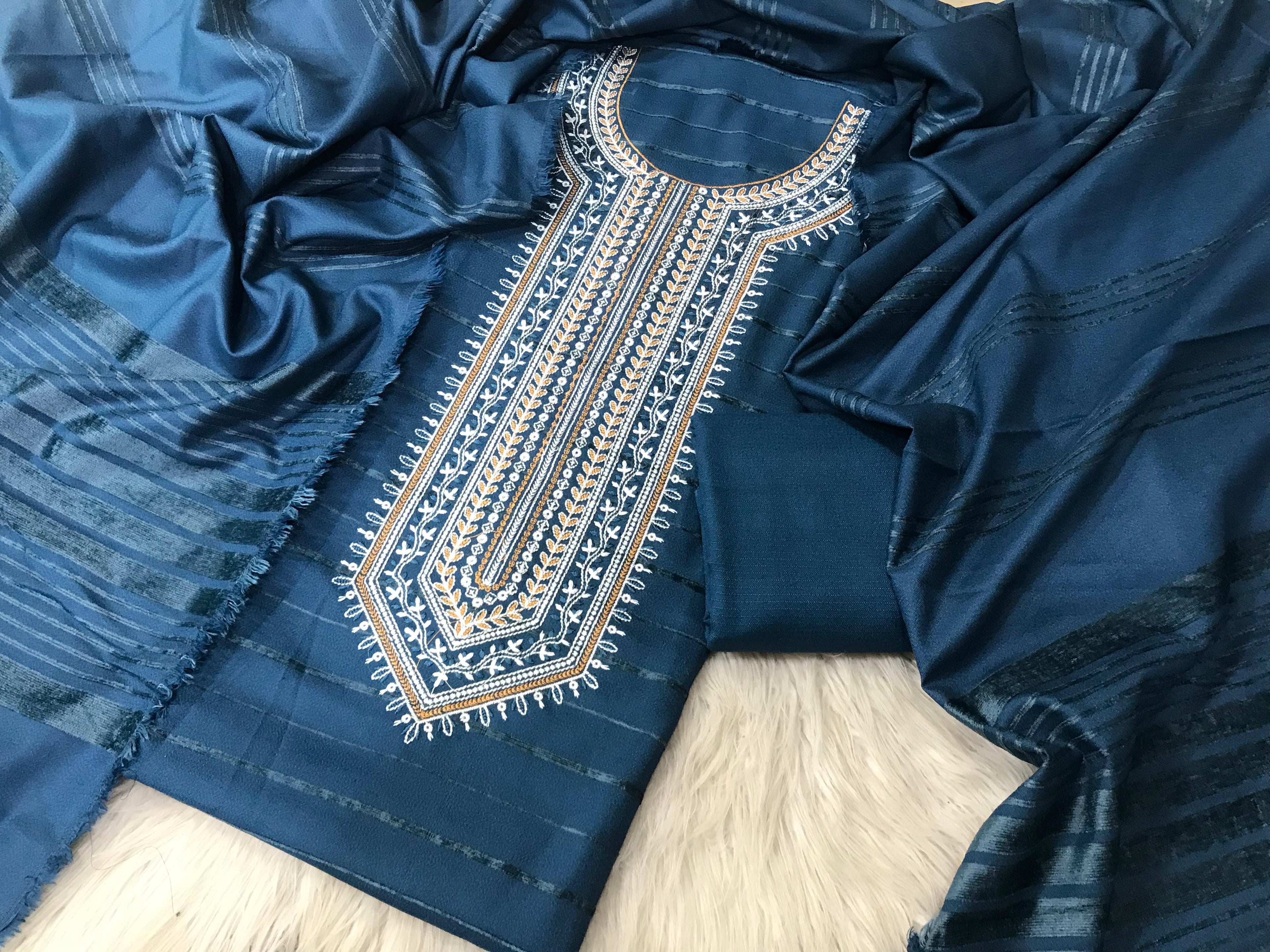 DHANAK Valvet 3PC EMBROIDERED