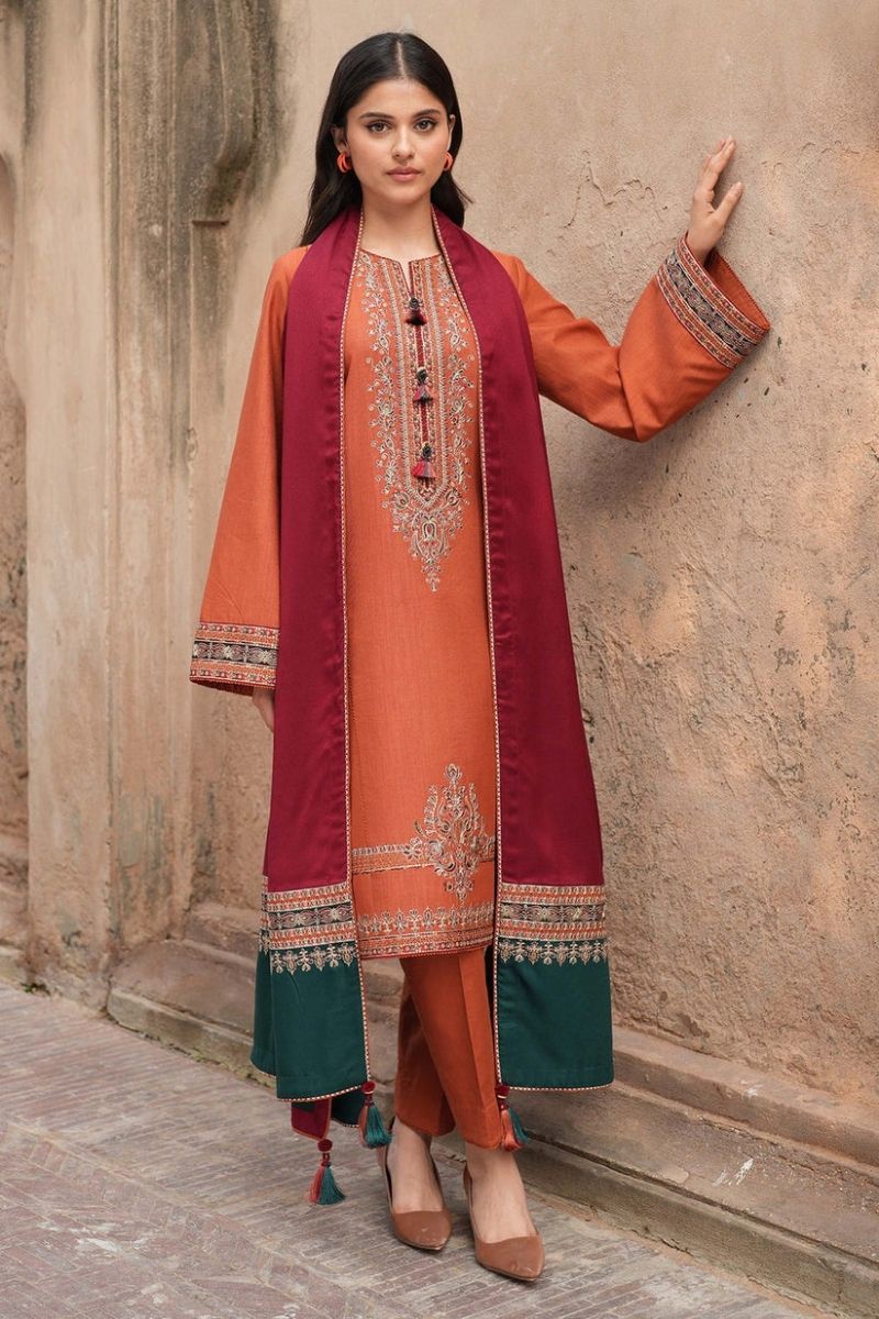 DHANAK 3PC EMBROIDERED