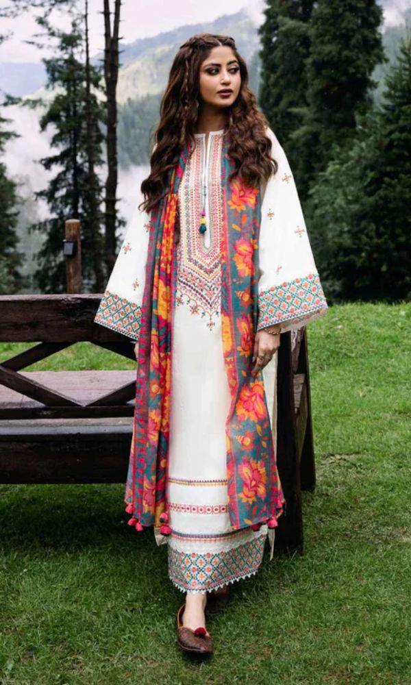 DHANAK 3PC EMBROIDERED