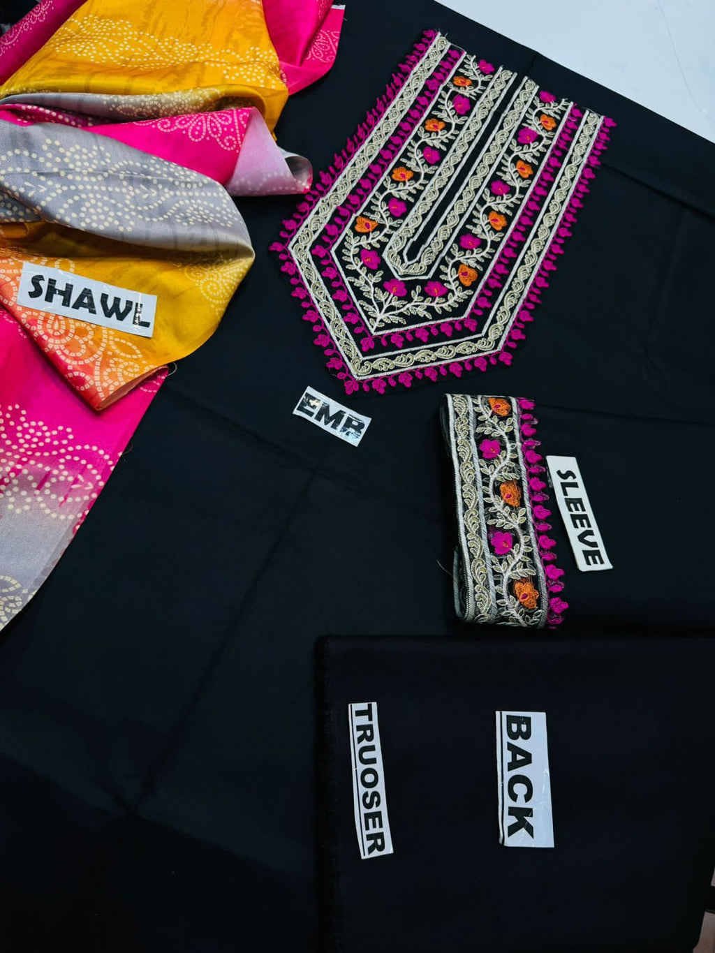 DHANAK 3PC EMBROIDERED