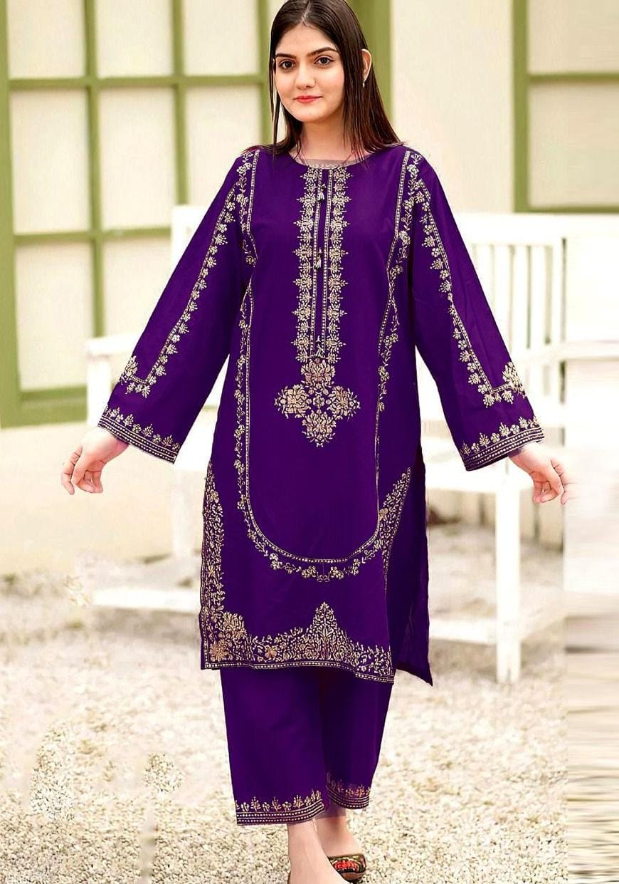 DHANAK 2PC EMBROIDERED