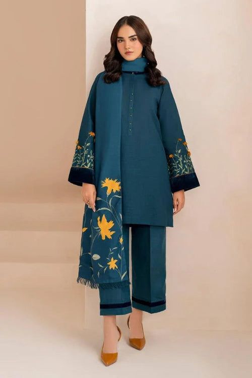 DHANAK 3PC EMBROIDERED