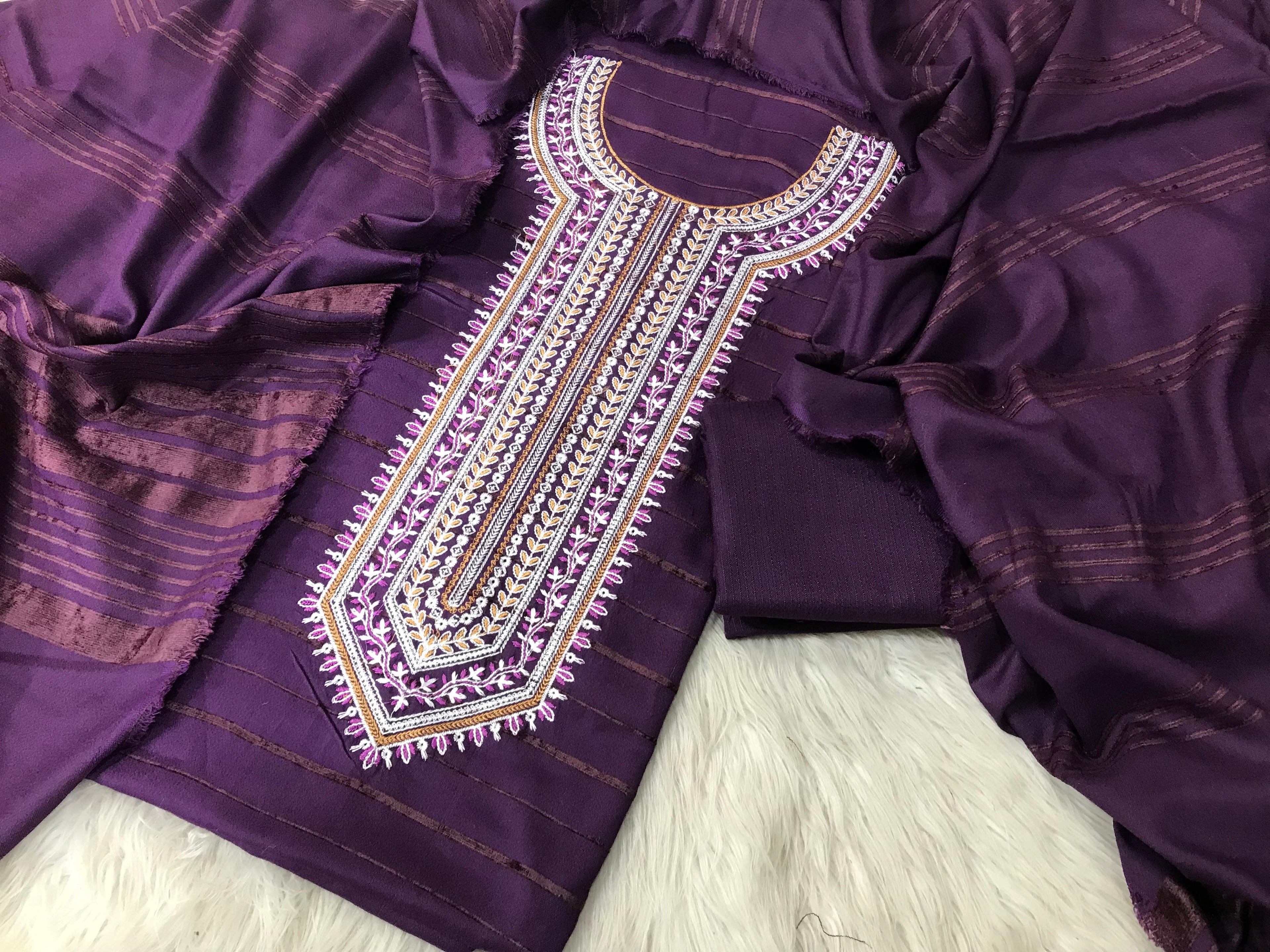 DHANAK Valvet 3PC EMBROIDERED