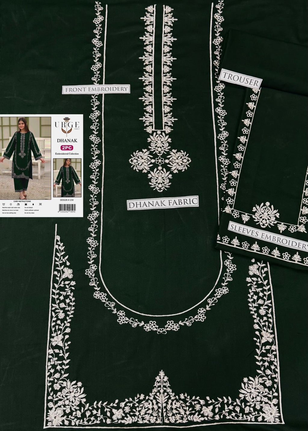 DHANAK 2PC EMBROIDERED